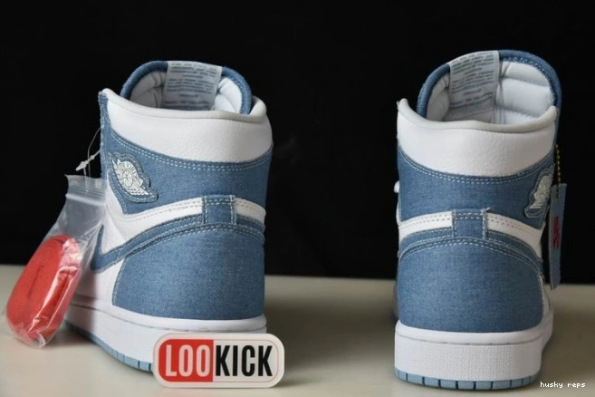 Cheap Husky 1 High DM9036-104 Denim Jordan OG Air WMNS 0708